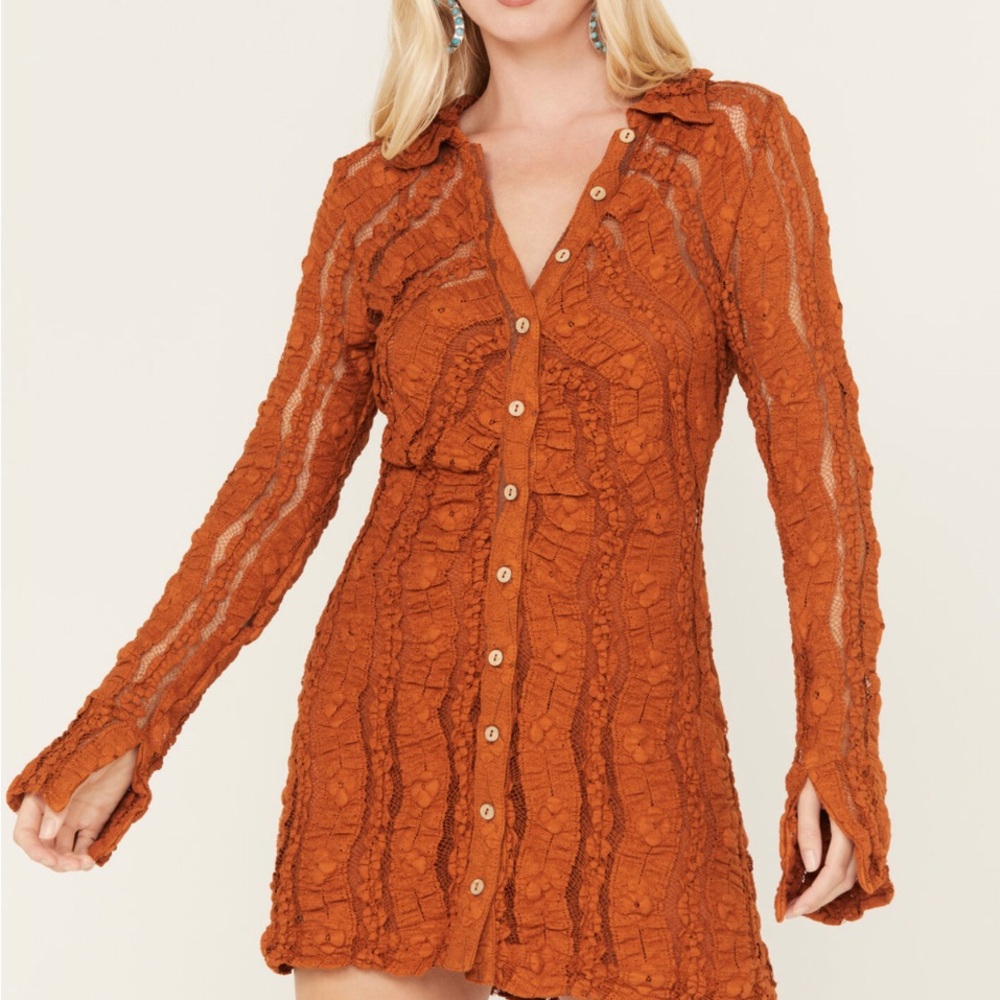 FREE PEOPLE WOMEN'S SHAYLA LACE MINI DRESS (never worn with tags) - Small